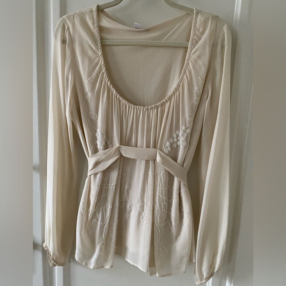 Max Mara silk blouse with embellishments